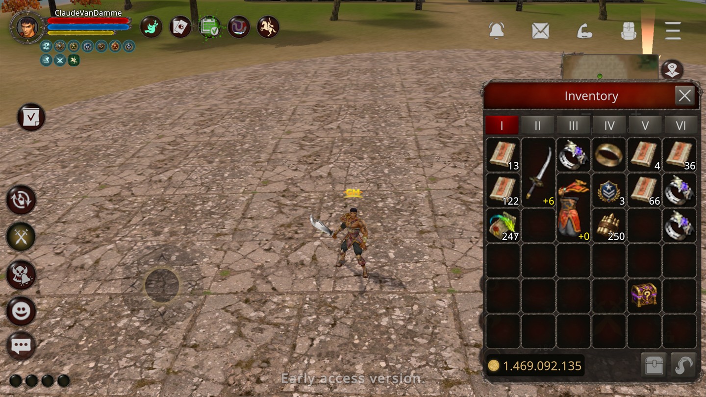 The selected inventory tab in its new colour