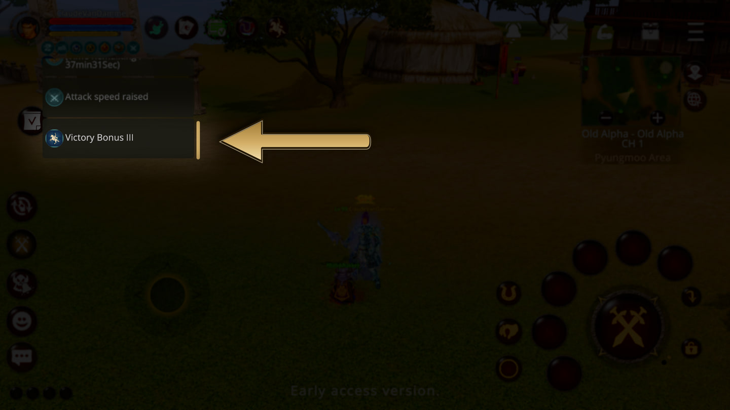 The Victory Bonus icon in the buff bar